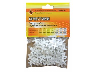 Крестики для кафеля 4,0 мм, 100 штук, блистер