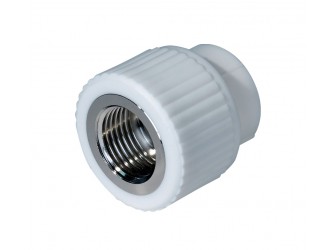 Муфта комбинированная PPR ВР 32 мм х 1" белая