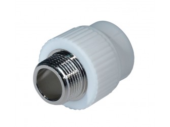 Муфта комбинированная PPR НР 25 мм х 3/4" белая