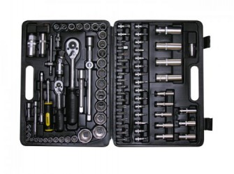 Набор головок торцевых 1/2" и 1/4", 93 предмета, пластиковый кейс