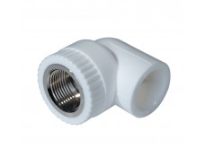 Уголок комбинированный PPR ВР 20 мм х 1/2" белый