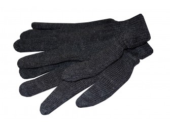 Перчатки полушерстяные черные