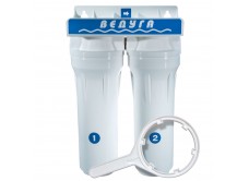 Колба фильтра "ВЕДУГА" 10" 1/2" белая двойная