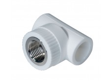 Тройник комбинированный PPR ВР 20 мм х 1/2" белый