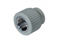 Муфта комбинированная PPR ВР 20 мм х 1/2" серая