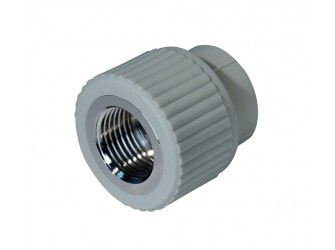 Муфта комбинированная PPR ВР 20 мм х 1/2" серая