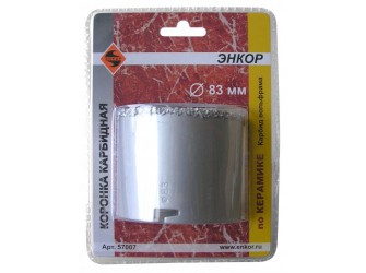 Коронка карбидная по керамике Ф83 мм