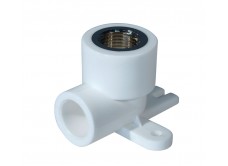 Уголок с креплением PPR ВР 20мм х 1/2" белый