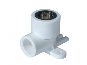 Уголок с креплением PPR ВР 20мм х 1/2" белый